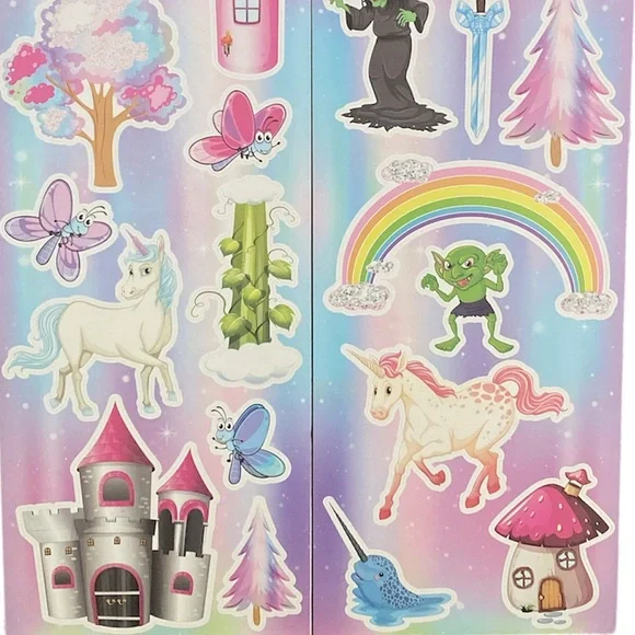 Unicorn, castle, dragon, magical fairy tale storybook Wall Decal stickers - Picture 3 of 3